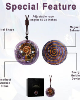 Amethyst Spiral Energy Magnetic Pendant