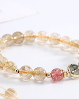 Blonde Crystal Strawberry Bracelet