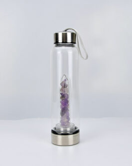 Natural Crushed Crystal Stone Energy Water Bottle