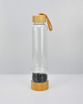 Crystal Energy Stone Water Cup With Bamboo Cover