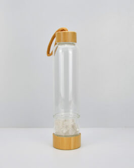 Crystal Energy Stone Water Cup With Bamboo Cover