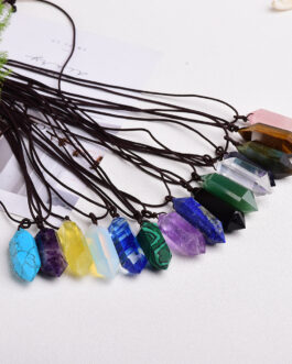 Natural Crystal Rough Hexagonal Prism Energy Stone Jewelry