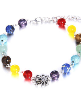 Natural Stone Yoga Energy Colorful Beads Bracelet