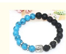 Buddha Head Beads Energy Volcanic Stone Bracelet