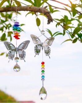 Butterfly Crystal Ball Car Pendant