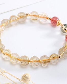 Blonde Crystal Strawberry Bracelet