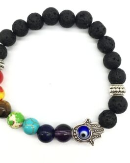 Buddha Beads Volcanic Stone Colorful Yoga Energy Bracelet