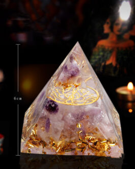 Natural Crystal Crushed Stone Creative Energy Pyramid