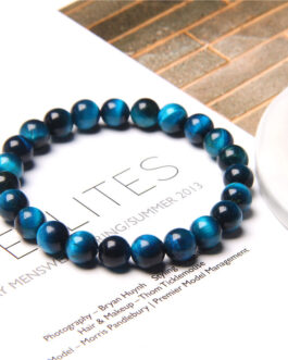 Semi-precious Blue Tiger Stone Handmade Bracelet