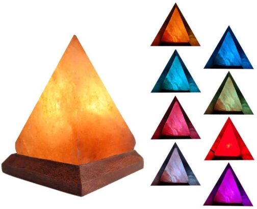 Pyramid-shaped Usb Crystal Colorful Color Changing Salt Lamp - Image 4