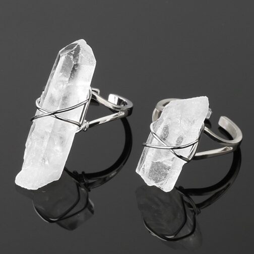 Twisted White Crystal Ring - Image 2