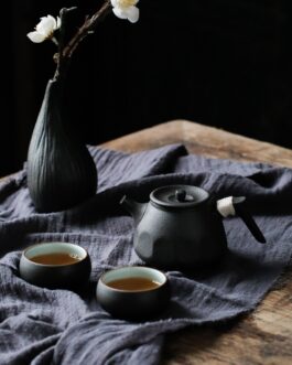 Black Pottery Tea Set