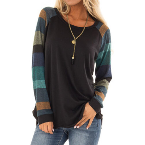 Printed Stripe Long Sleeve Top