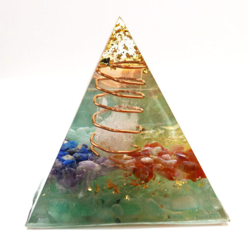 Natural Crystal Chakra Ogan Energy Pyramid