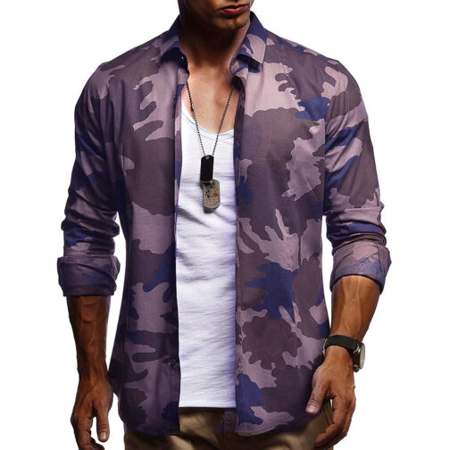 Men's Camouflage Long Sleeve Shirt - Image 7