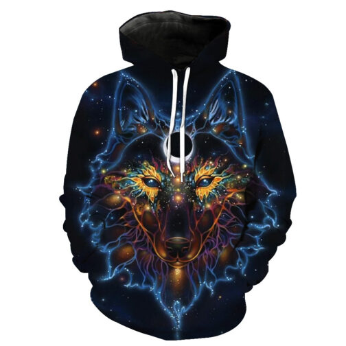 Magic Wolf Print Sweatshirt