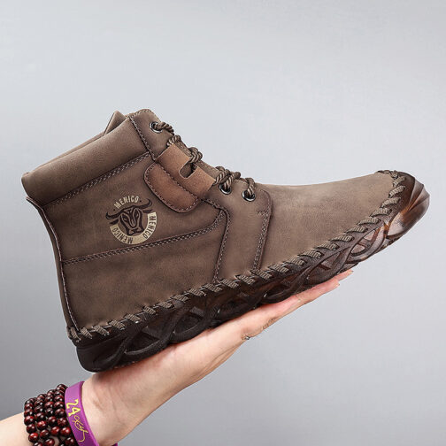 Retro Trend Tooling Boots High-Top Casual Shoes - Image 2