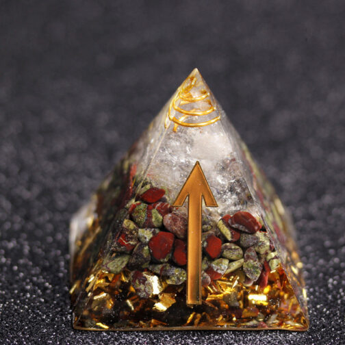 Rune Crystal Epoxy Ogan Energy Pyramid Decoration