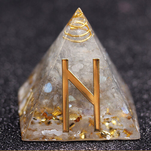 Rune Crystal Epoxy Ogan Energy Pyramid Decoration - Image 2