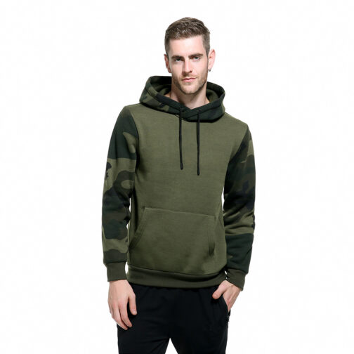 Men's Camouflage Hooded Pullover Sweatshirt - Image 3