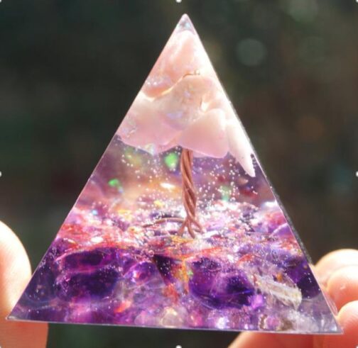 Ogan Pyramid Explosion Model Natural Crystal Crushed Stone Energy Tower - Image 10