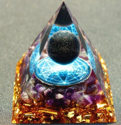 Ogan Pyramid Explosion Model Natural Crystal Crushed Stone Energy Tower - Image 2