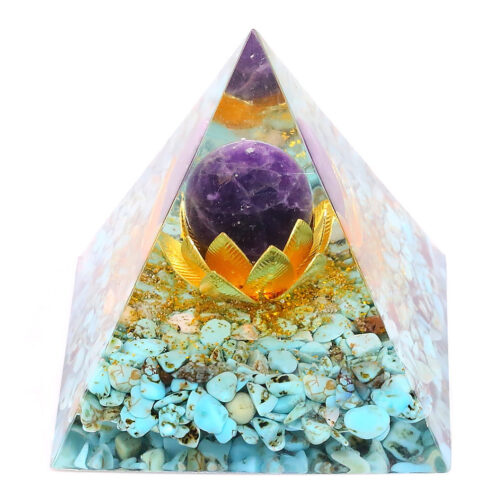 Ogan Energy Amethyst Tiger Eye Resin Cube - Image 4