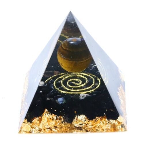 Ogan Energy Amethyst Tiger Eye Resin Cube - Image 3