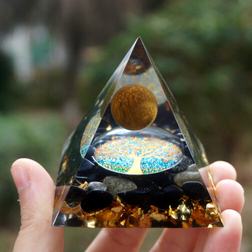 Ogan Pyramid Explosion Model Natural Crystal Crushed Stone Energy Tower - Image 4