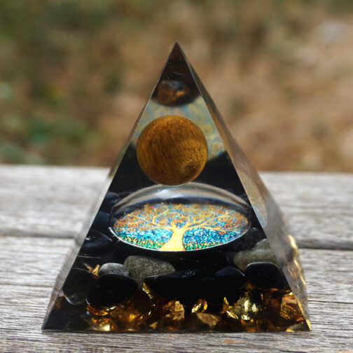 Ogan Pyramid Explosion Model Natural Crystal Crushed Stone Energy Tower - Image 5