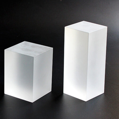 Transparent White Embryo Crystal Cube