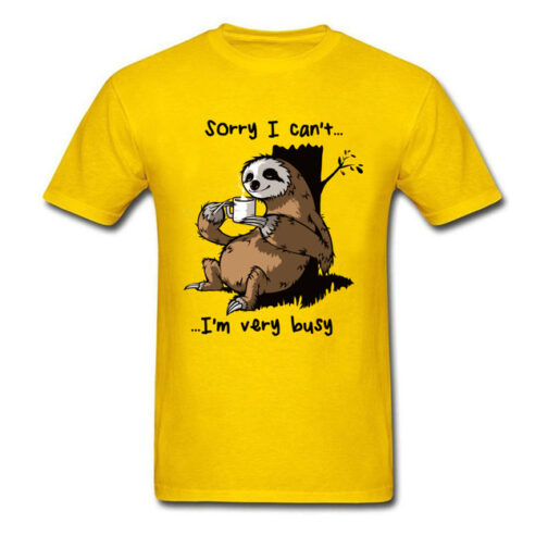 Very Busy Sloth Men's T-shirts - Image 2