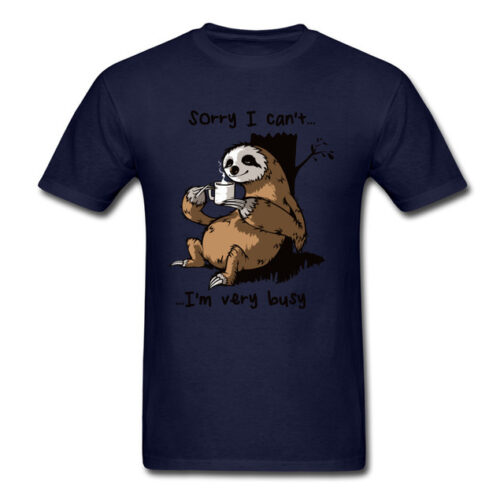 Very Busy Sloth Men's T-shirts