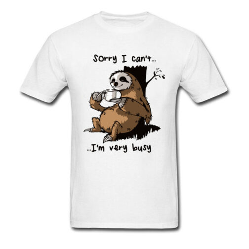 Very Busy Sloth Men's T-shirts - Image 4