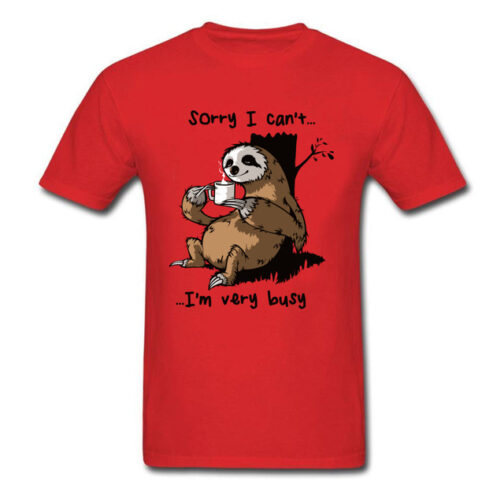 Very Busy Sloth Men's T-shirts - Image 9