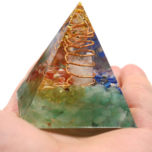 Natural Crystal Chakra Ogan Energy Pyramid - Image 4