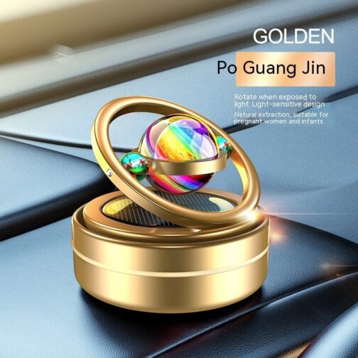 Solar Energy Car Mounted Perfume Auto Rotating Pendulum - Image 2