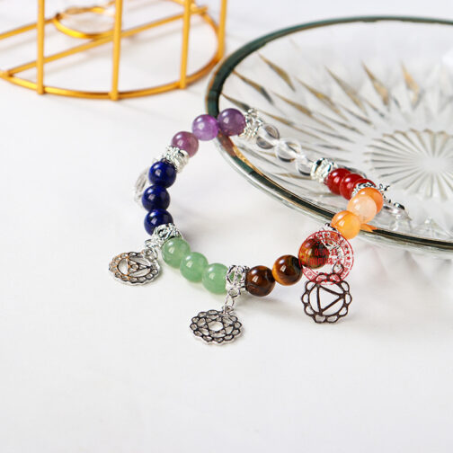 Natural Crystal Seven Chakra Bracelet