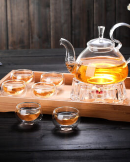 Glass Tea Set Suit With Tea Tray Kung Fu Tea Set