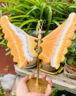 Natural Crystal Cave Stone Butterfly Wing Crystal Ornament