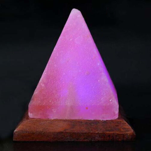 Pyramid-shaped Usb Crystal Colorful Color Changing Salt Lamp - Image 6