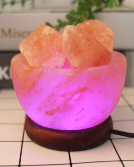 LED Colorful Color Changing Crystal Salt Stone Lamp