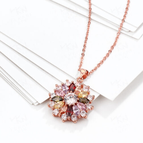 Crystal Flower Necklace - Image 6