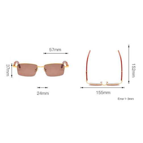 Crystal Wood Leg Sunglasses - Image 4