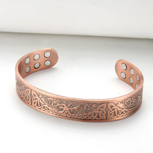 Retro Lucky Tree Energy Pure Copper Magnet Bracelet