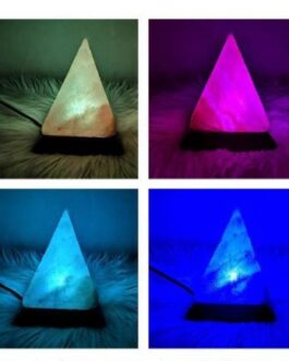 Pyramid-shaped Usb Crystal Colorful Color Changing Salt Lamp