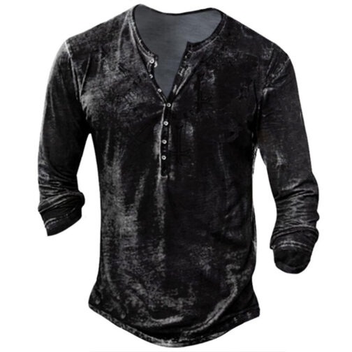 Men's Long Sleeve Digital Printing Leisure T-shirt - Image 10