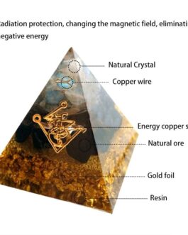 Strengthen Wealth Natural Crystal 4-5cm Energy Orgone Pyramid