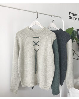 Contrast Long Sleeve Sweater