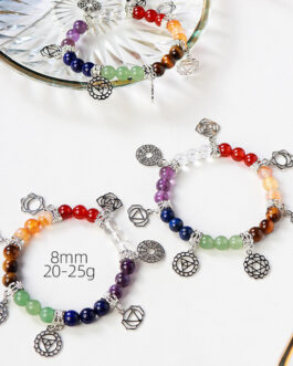 Natural Crystal Seven Chakra Bracelet